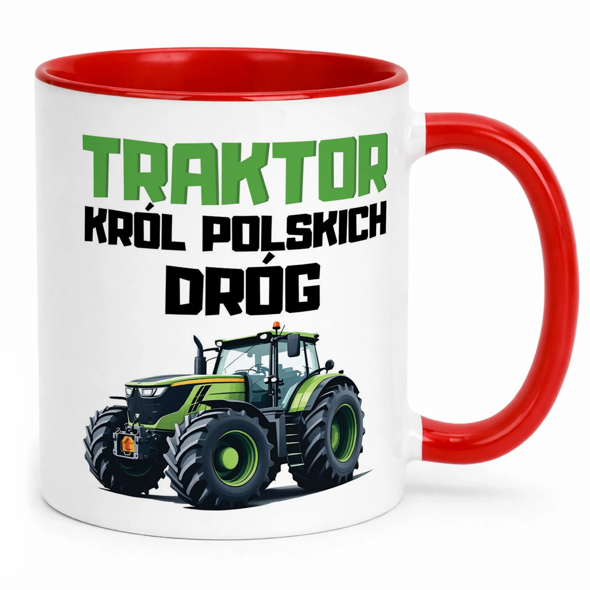 Kubek Czerwony Rolnik Dla Rolnika Traktor Zabawny Prezent Upominek