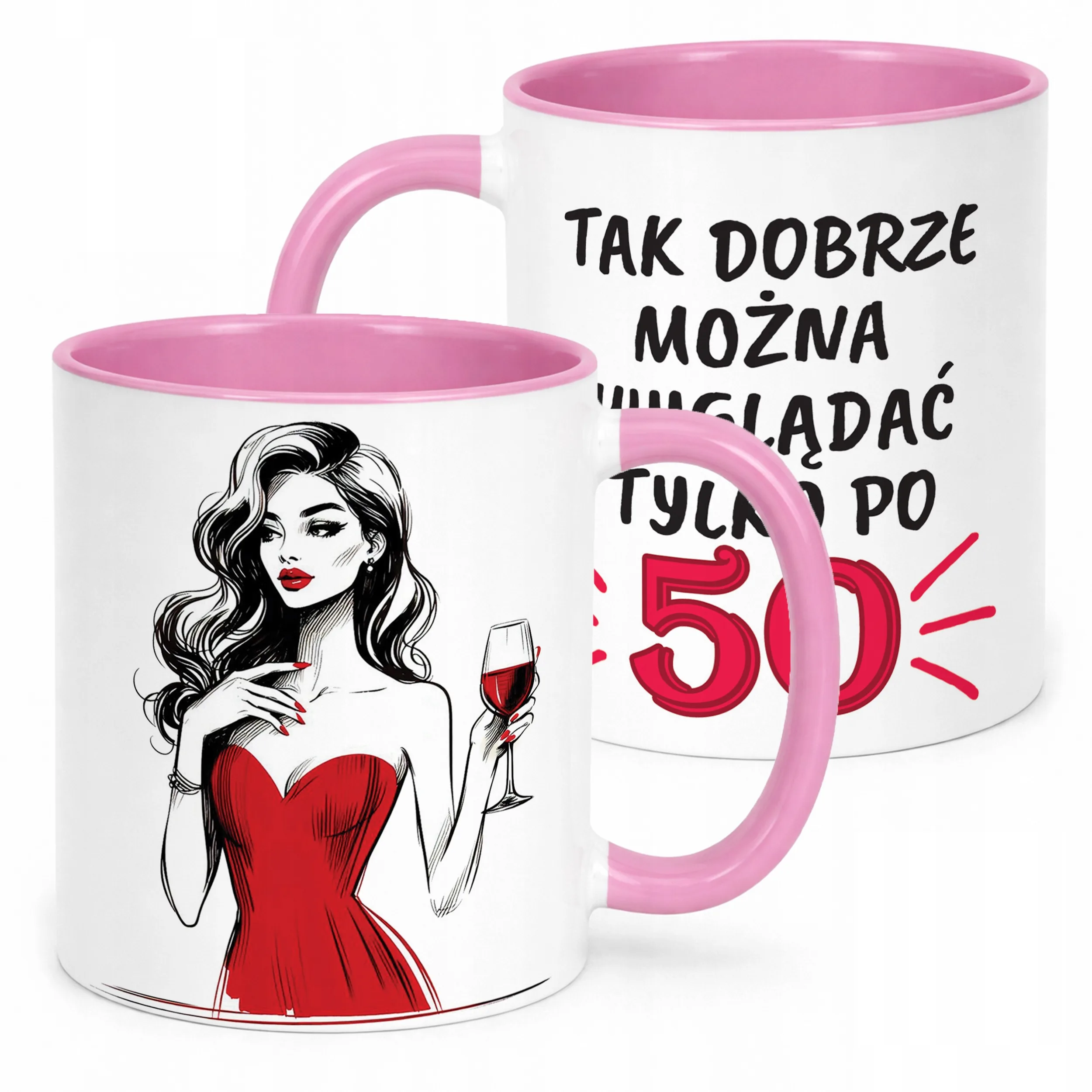 Kubek Różowy Tak Dobrze Można Wyglądać 50 Urodziny Prezent