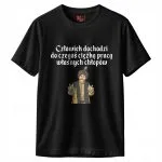 Koszulka czarna męska 1670 Człowiek Dochodzi Do Czegoś r. 3XL