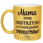 Złoty kubek brokatowy Personalizowany Dzień Matki Dla Mamy Prezent