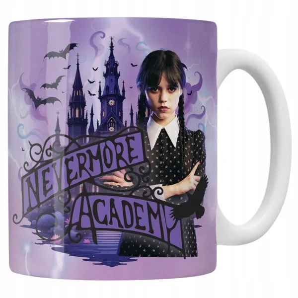 Kubek ceramiczny Nevermore Wednesday Addams Dla Fanów Prezent