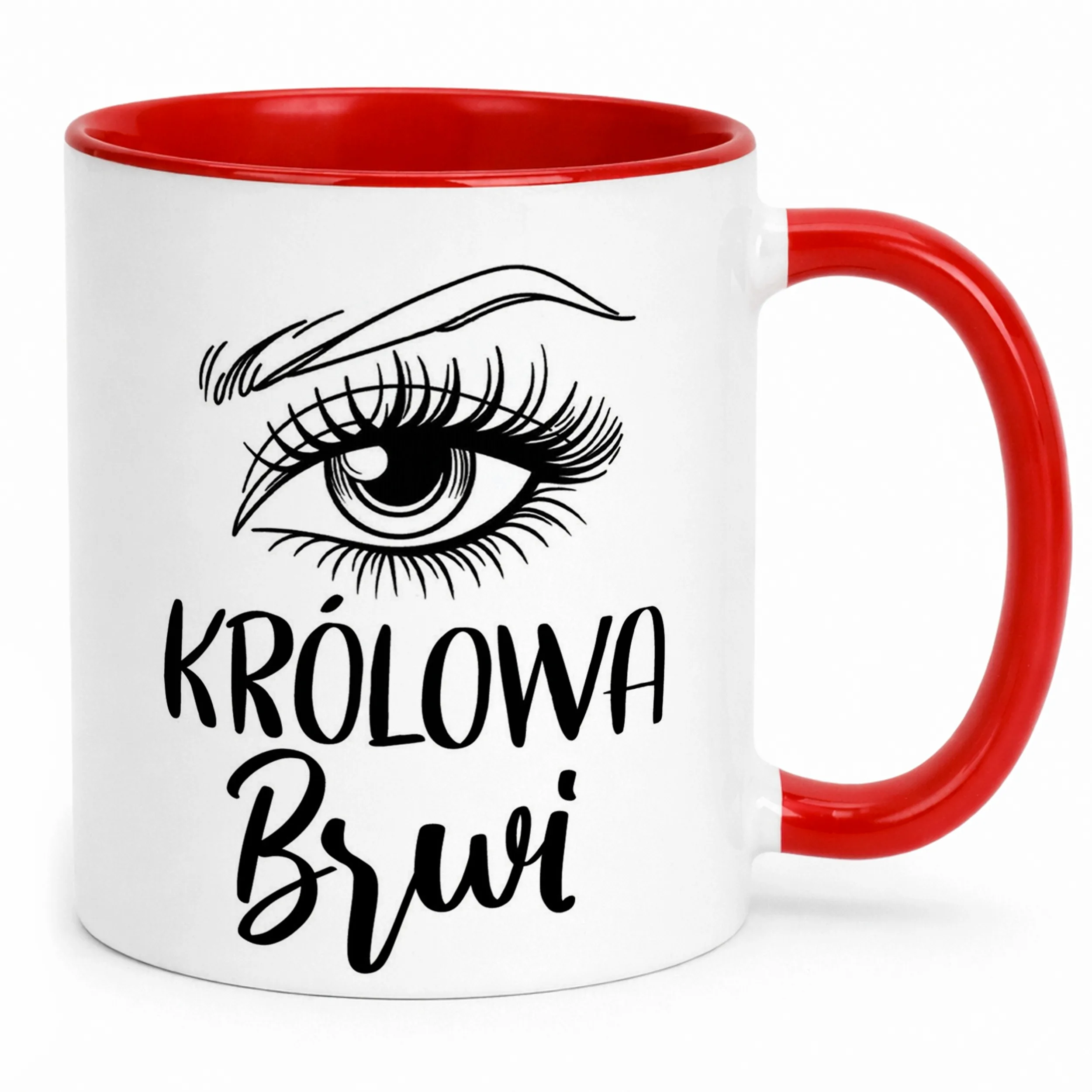 Kubek Czerwony Królowa Brwi Dla Stylistki Brwi Prezent Upominek