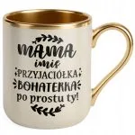 Kubek Premium Złoty Ecru Personalizowany Dzień Matki Dla Mamy