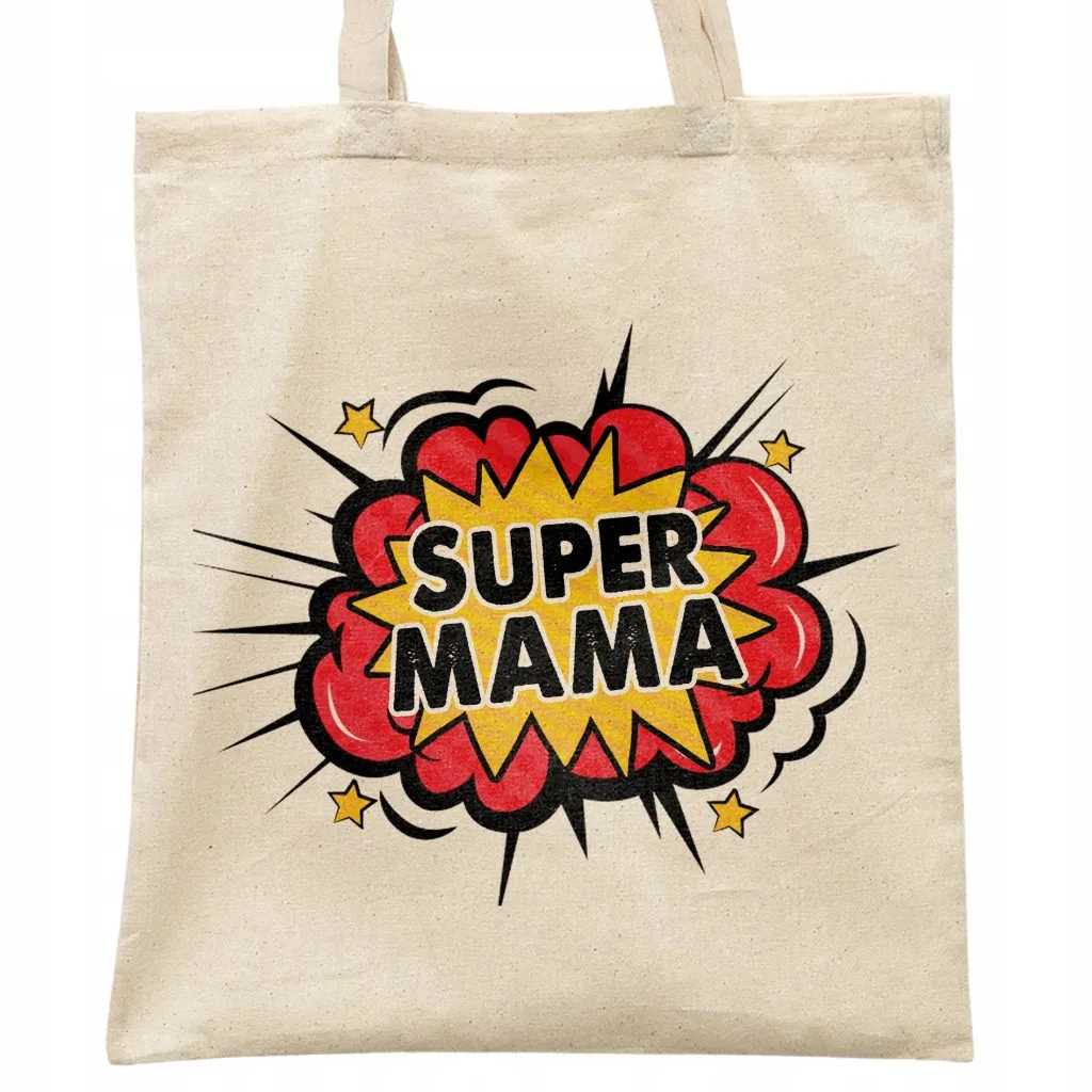 Torba bawełniana na zakupy Dzień Matki Dla Mamy Prezent Super Mama