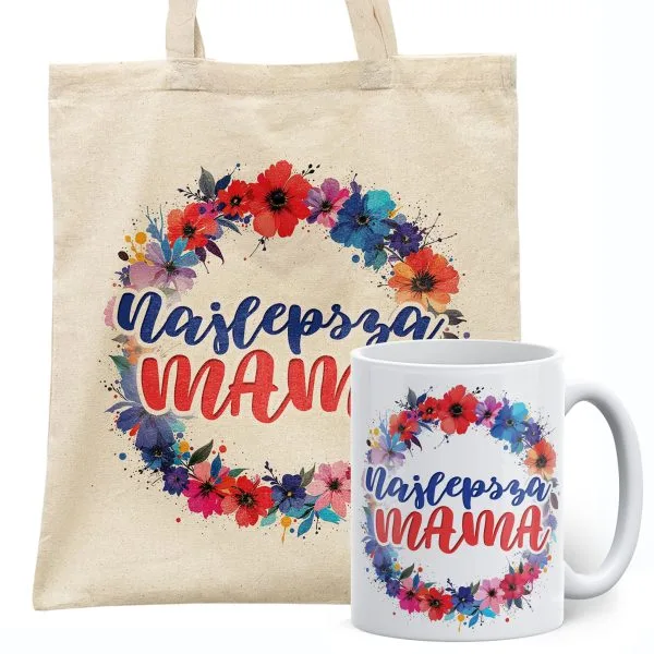 Zestaw Kubek + Torba Dzień Matki Dla Mamy Prezent Upominek