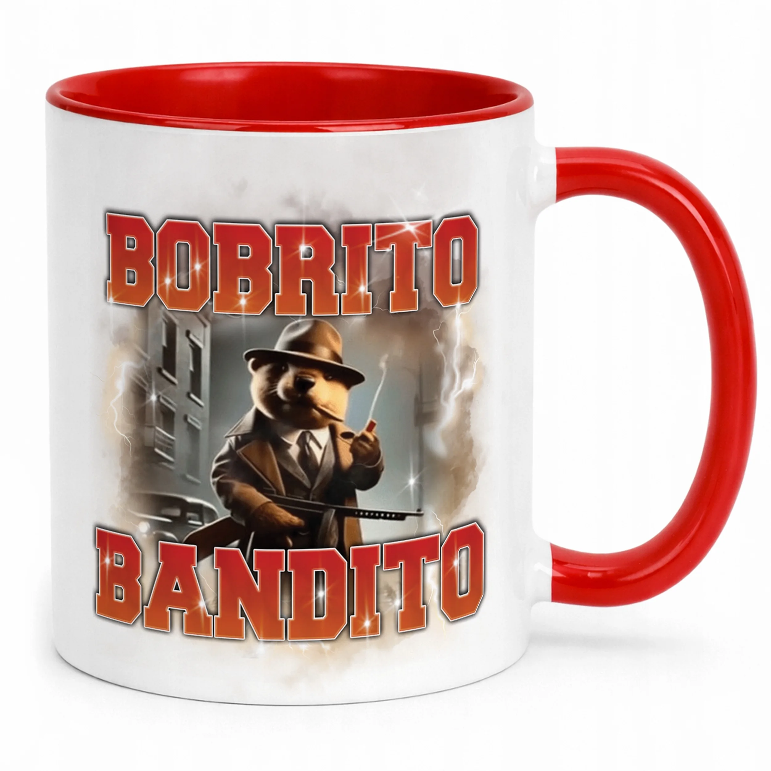 Kubek ceramiczny BRAINROT Bobrito Bandito Memy Zabawny TikTok Viral