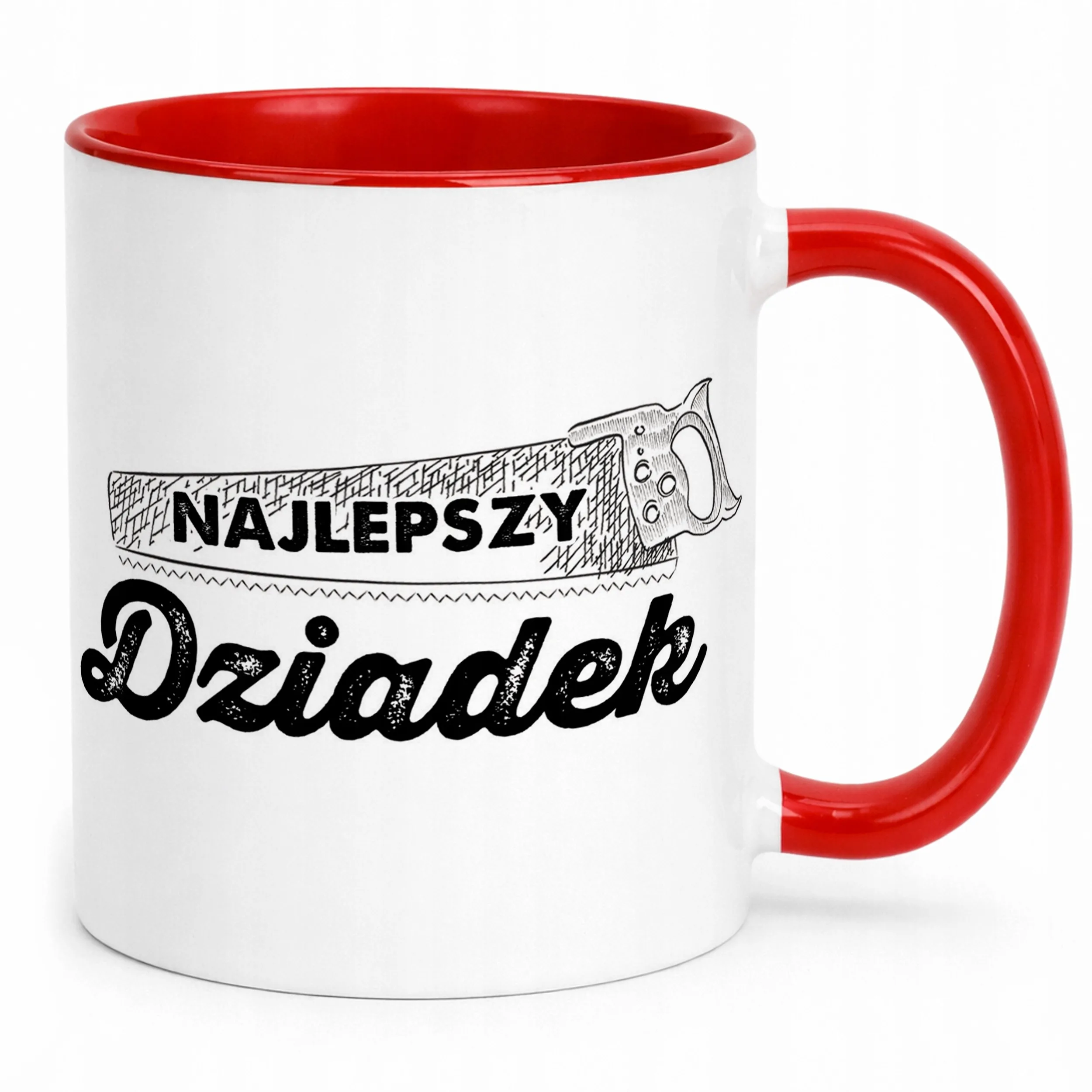 Kubek Czerwony Dzień Dziadka Dla Dziadka Prezent Upominek