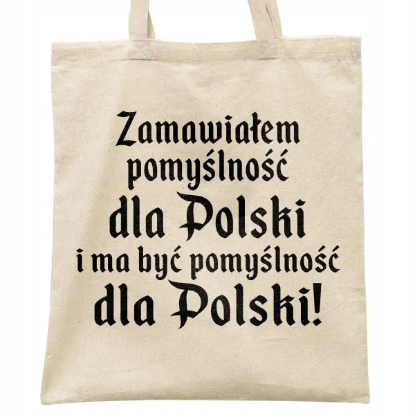 Torba bawełniana na zakupy 1670 Zamawiałem Pomyślność Dla Polski