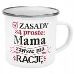 Emaliowany Kubek Garnuszek Dzień Matki Dla Mamy Prezent Zasady Są Proste