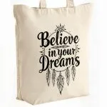 Torba bawełniana premium na zakupy Believe In Your Dreams Łapacz Snów