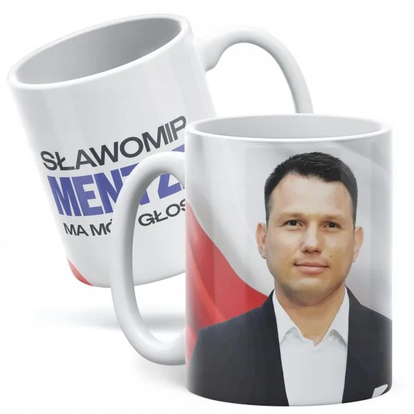 Kubek ceramiczny Sławomir Mentzen Ma Mój Głos #Mentzen2025 Konfederacja