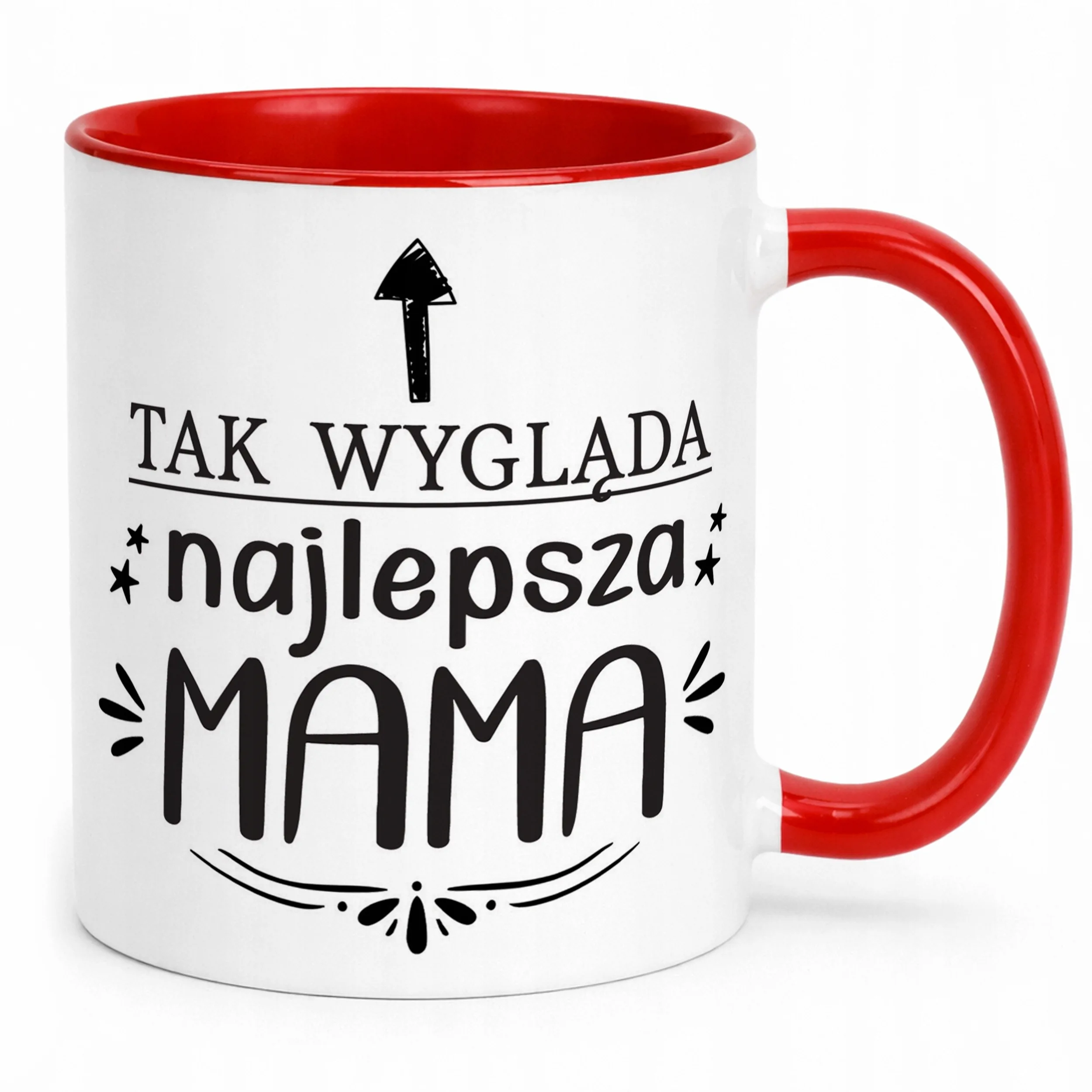 Kubek Czerwony Dzień Matki Dla Mamy Prezent Tak Wygląda Najlepsza Mama