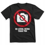 Koszulka męska czarna #NoSocialMedia Bez Social Mediów
