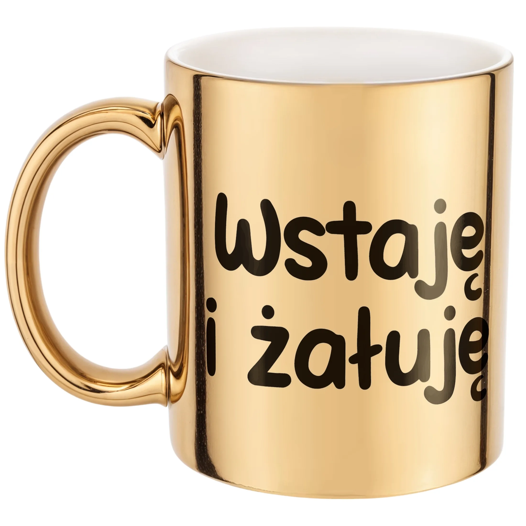 Złoty Kubek Wstaje i Żałuję Śmieszny Zabawny Prezent