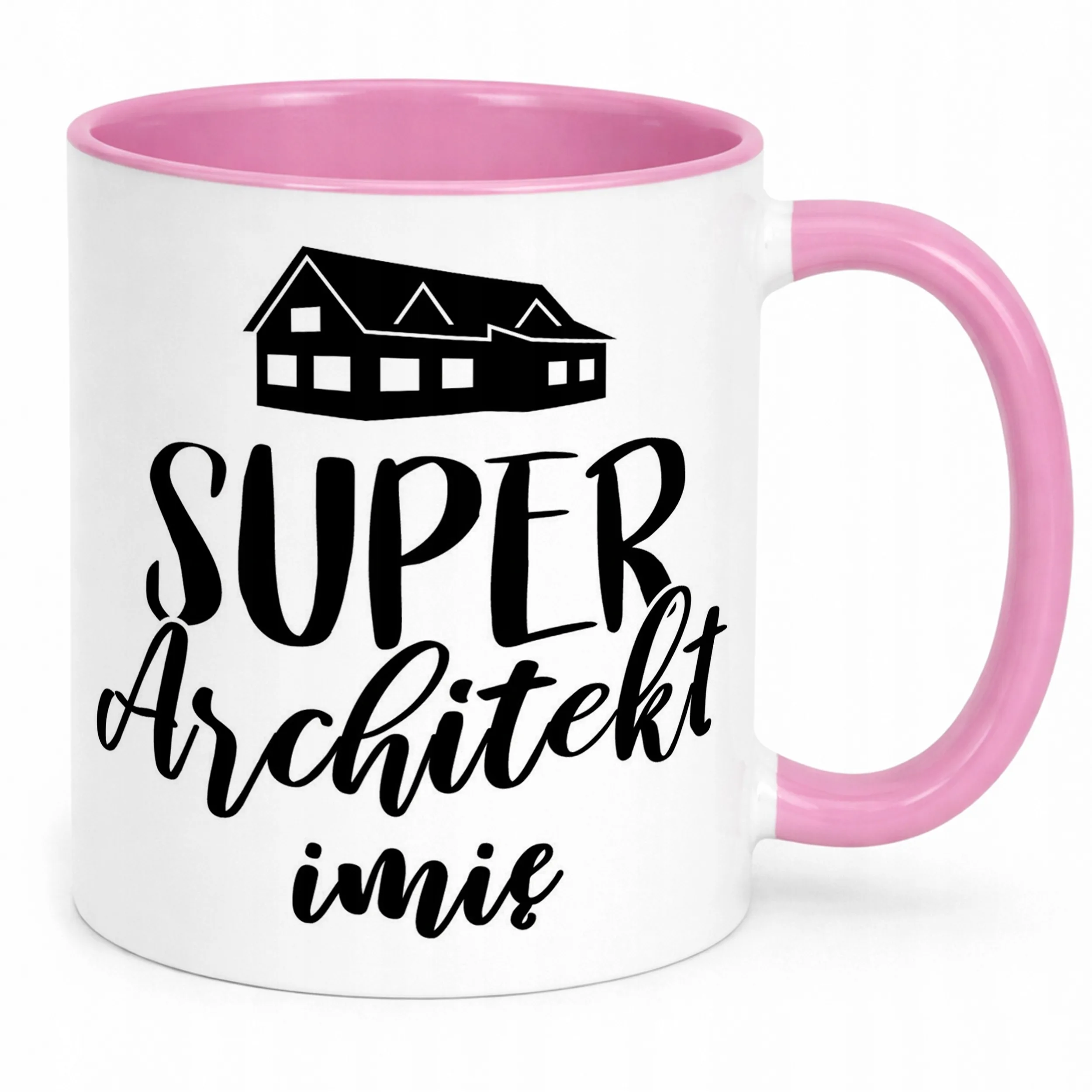 Kubek Różowy Personalizowany Super Architekt Prezent Upominek