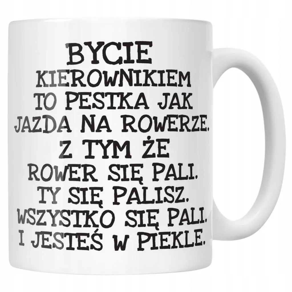 Kubek ceramiczny Bycie Kierownikiem Dla Kierownika Zabawy Prezent