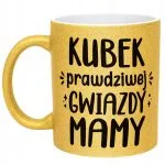 Złoty kubek brokatowy Dzień Matki Dla Mamy Kubek Prawdziwej Gwiazdy