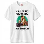 Koszulka biała męska Dzień Ojca Dla Taty Prezent