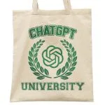 Torba bawełniana na zakupy CHATGPT University Zabawny Gadżet Szkoła Studia