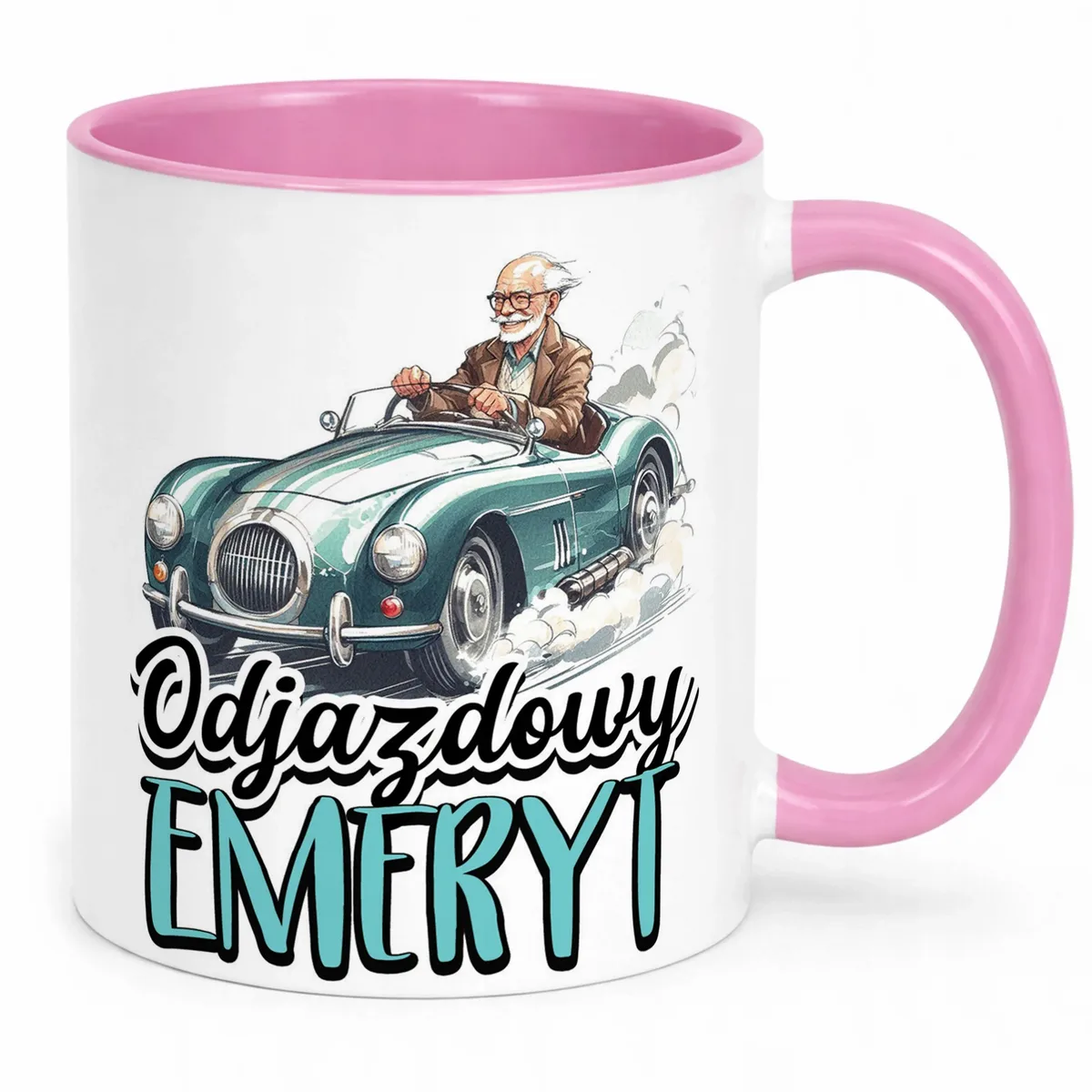 Kubek Różowy Z okazji Emerytury Dla Emeryta Prezent Upominek