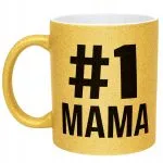 Złoty kubek brokatowy Dzień Matki 1# MAMA Prezent Upominek Dla Mamy