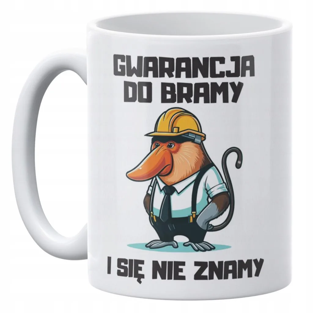 Kubek ceramiczny 330 ml Janusz Nosacz Do Pracy Zabawny Prezent