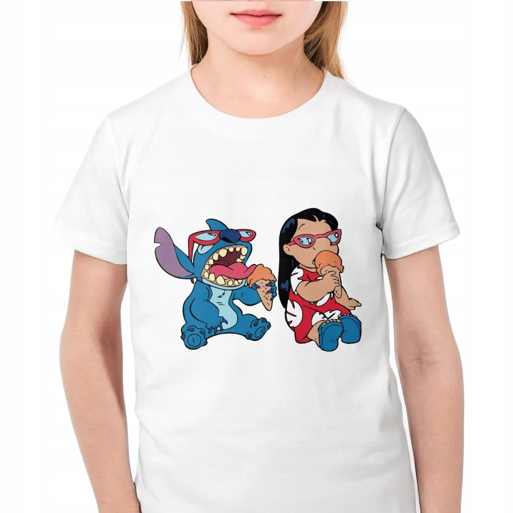 Koszulka biała dziecięca Stitch Lilo i Stich Dla Fanów
