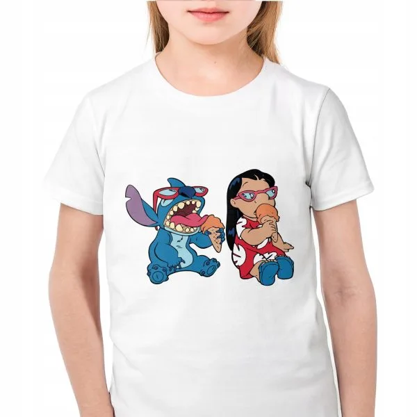 Koszulka biała dziecięca Stitch Lilo i Stich Dla Fanów