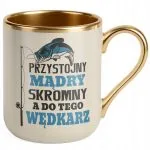 Kubek Premium Złoty Ecru Dla Wędkarza Wędkowanie Ryby Zabawny Prezent