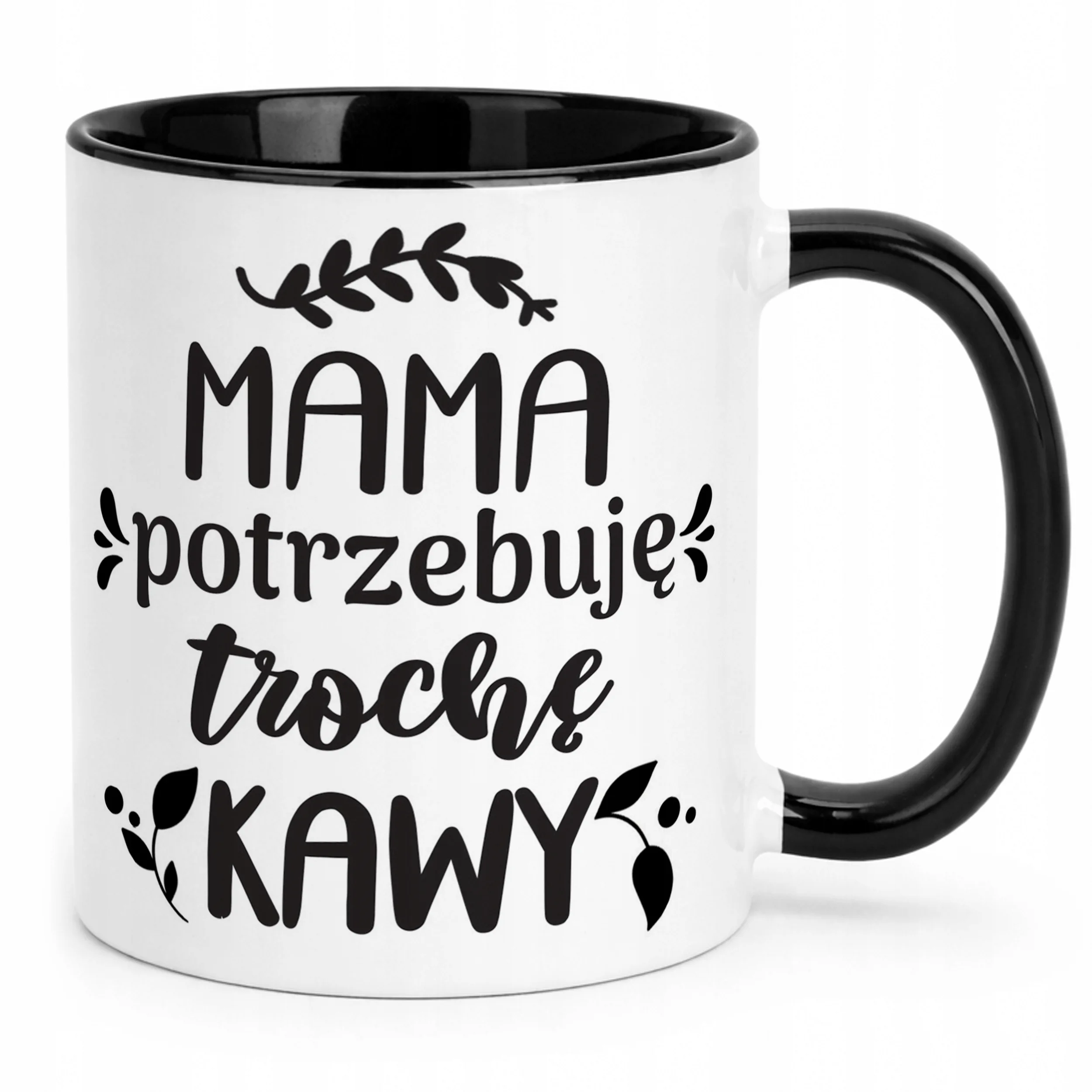 Kubek Czarny Dzień Matki Dla Mamy Prezent Mama Potrzebuję Trochę Kawy