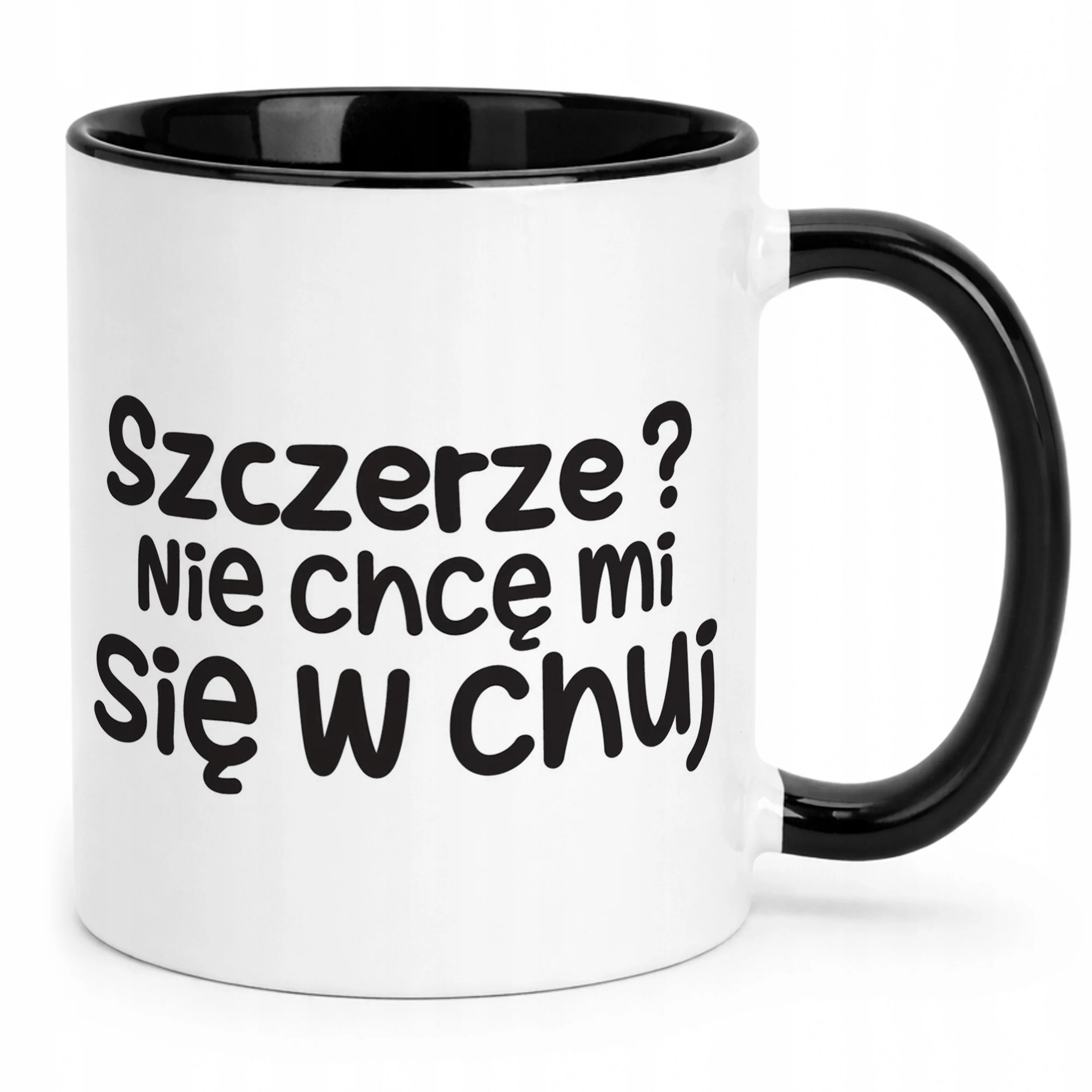 Kubek Czarny Szczerze Nie Chcę Mi Się Śmieszny Zabawny Prezent