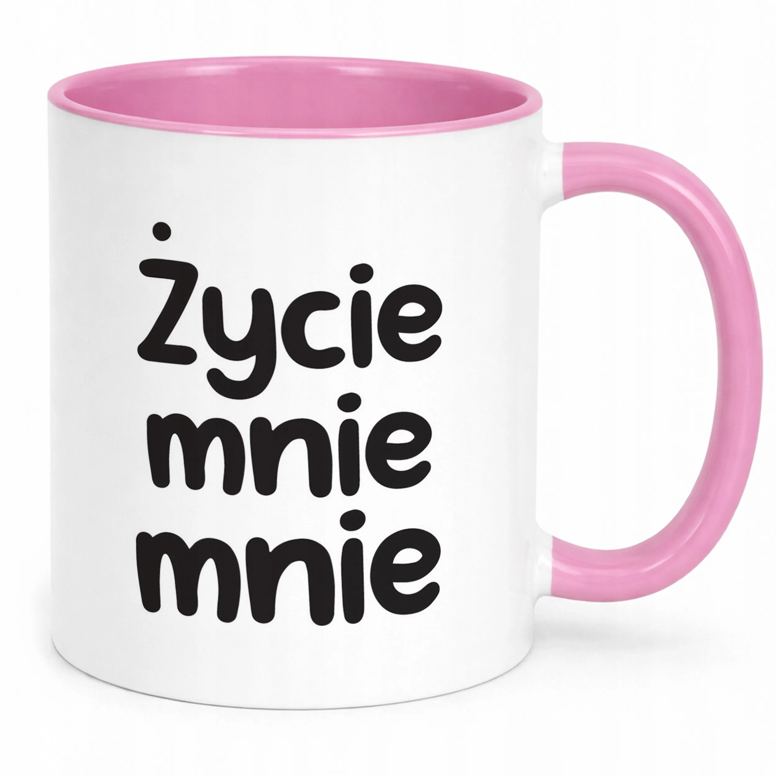 Kubek Różowy Życie Mnie Mnie Śmieszny Zabawny Prezent