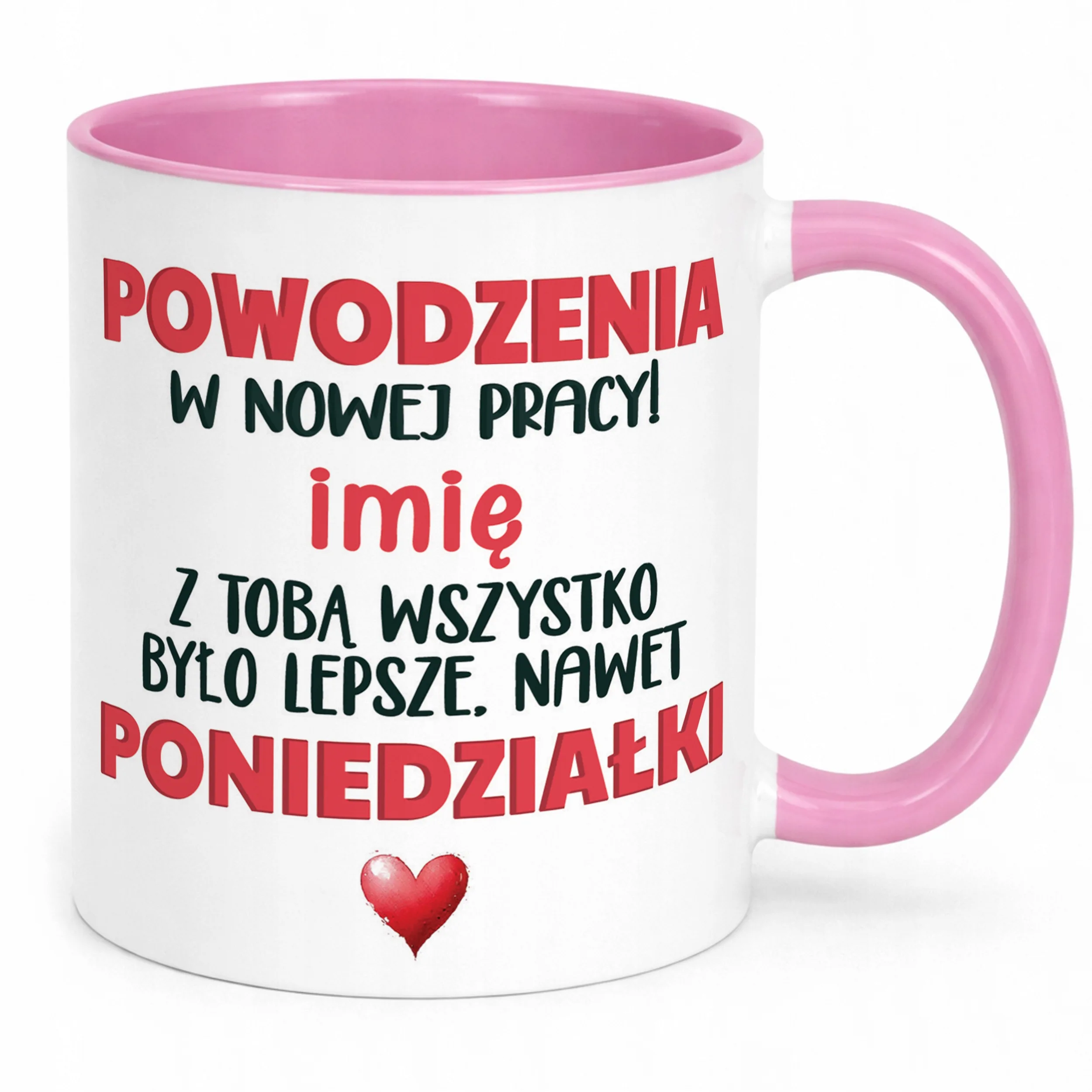 Kubek Różowy Personalizowany Pożeganie Odejście z Pracy Prezent