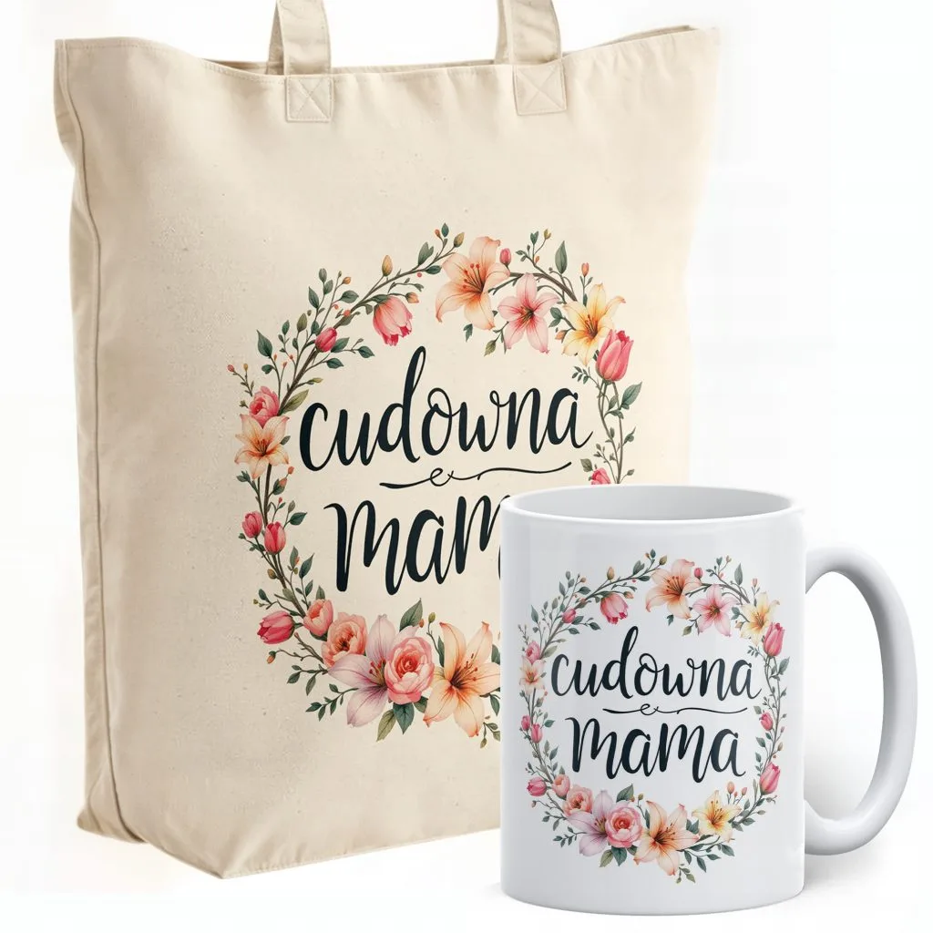 Zestaw Kubek + Torba Premium Dzień Matki Dla Mamy Prezent Upominek