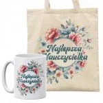Zestaw kubek + torba Najlepsza Nauczycielka Dzień Nauczyciela Prezent