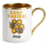 Kubek Premium Złoty Personalizowany Dla Pszczelarza Prezent Upominek