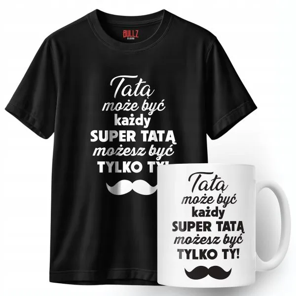 Zestaw Kubek + Koszulka Dzień Ojca Dla Taty Tatą Może Być Każdy