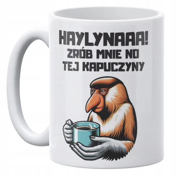 Kubek ceramiczny 330 ml Janusz Nosacz Kawa Zabawny Prezent