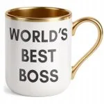Kubek Premium Złoty World’s Best Boss Dla Szefa Szefowej Prezent