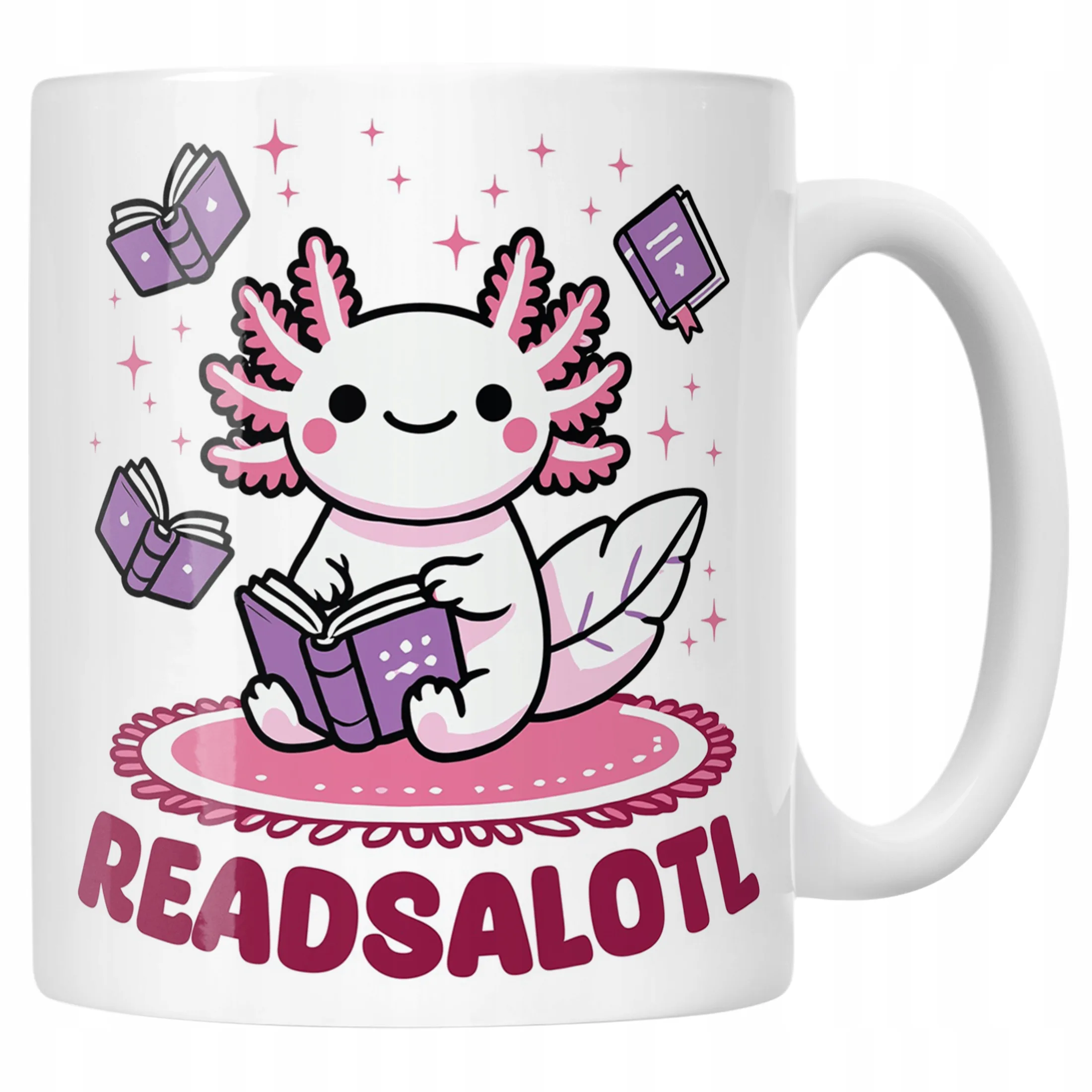 Kubeczek ceramiczny 330ml Aksolotl Axolotl Mine craft Różowy Zwierzak HIT