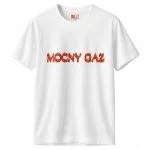 Koszulka biała męska Mocny Gaz Memy