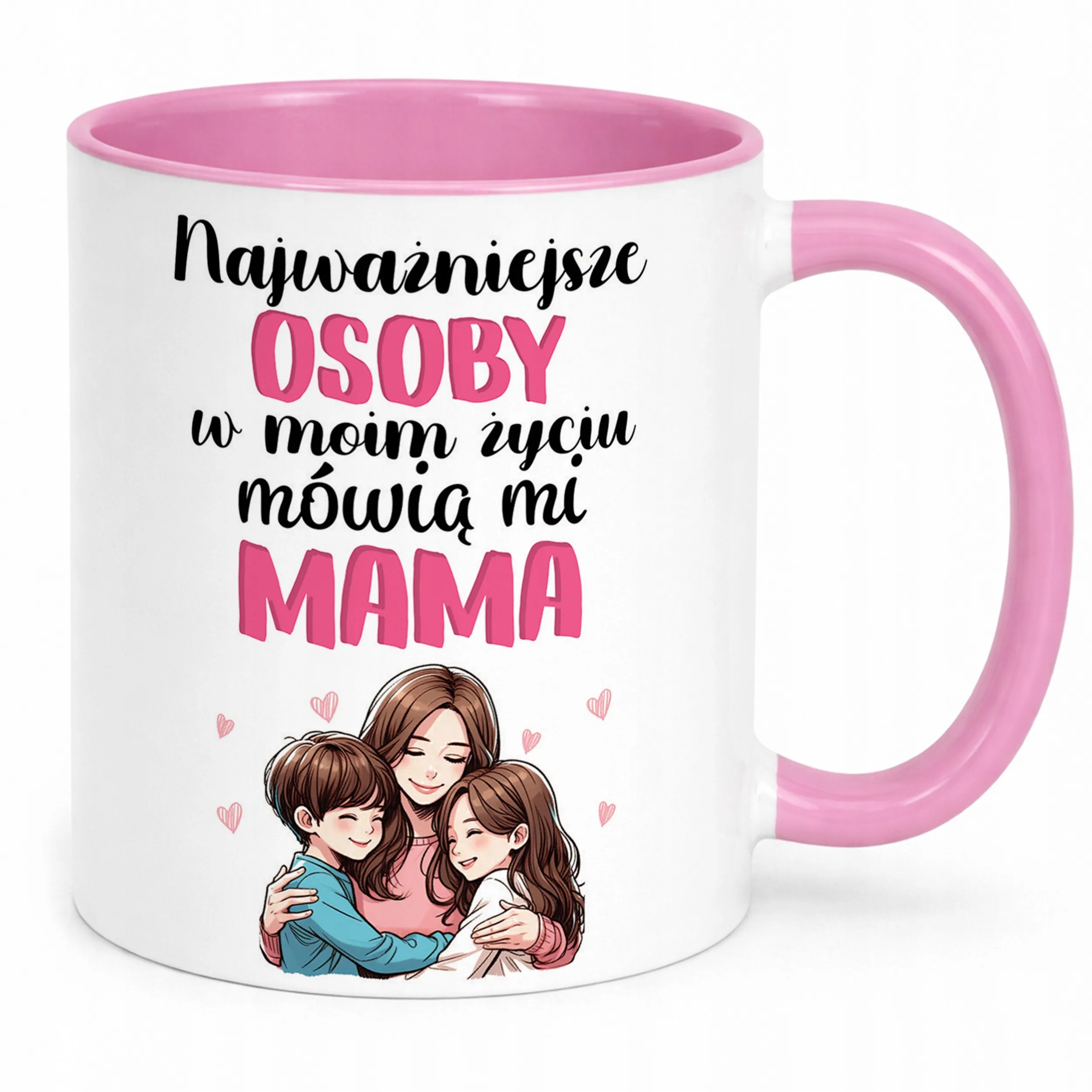 Kubek Różowy Dzień Matki Dla Mamy Prezent Najważniejsze Osoby
