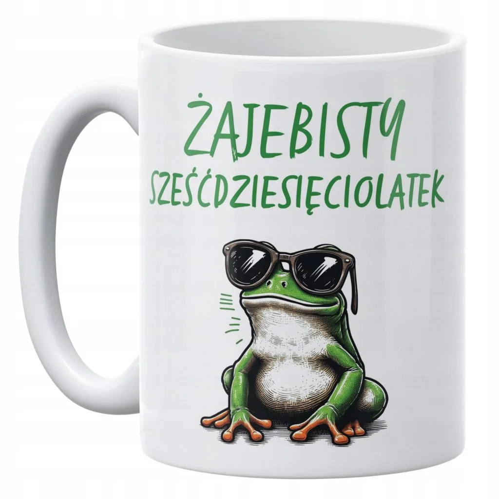 Kubek ceramiczny 330 ml Żajebisty 60 Prezent Dla Mężczyzny Na 60 Urodziny