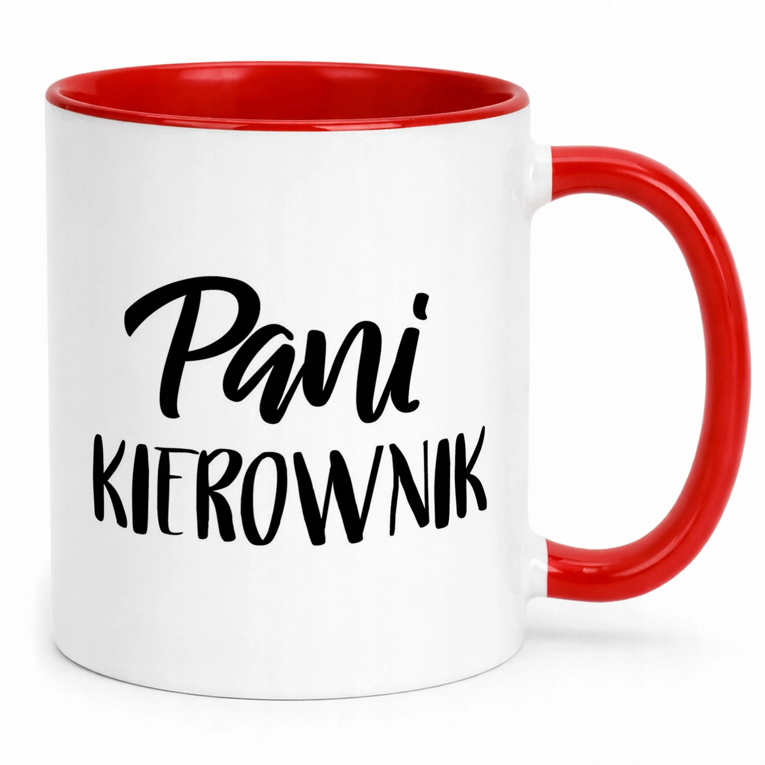 Kubek Czerwony Pani Kierownik Dla Kobiety Praca Prezent