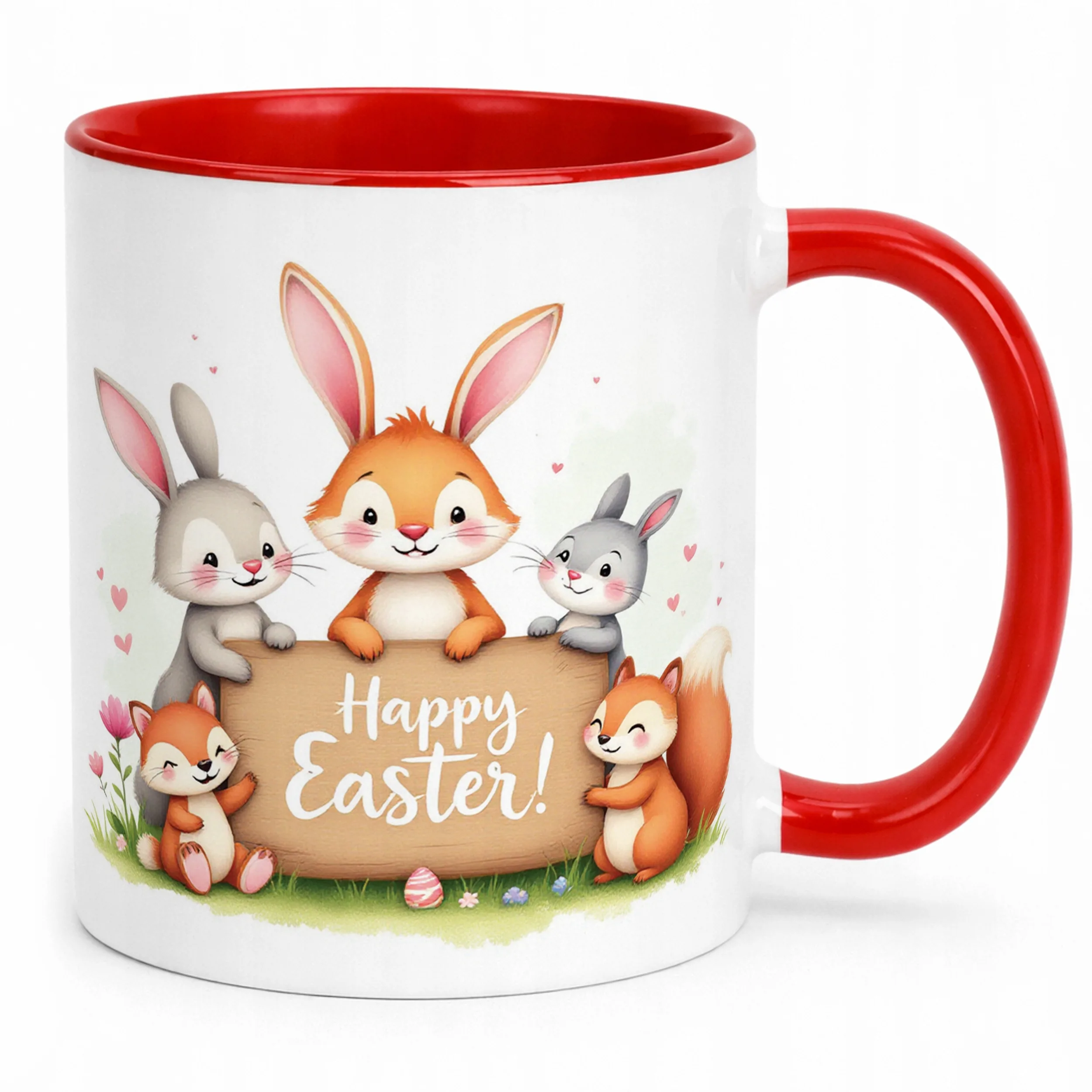 Kubek Czerwony Wielkanoc Prezent Happy Easter Prezent Upominek