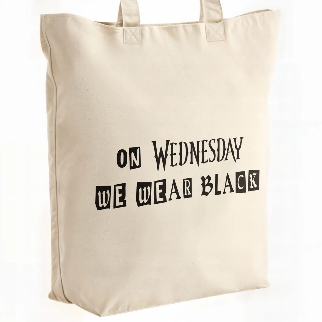 Torba bawełniana premium na zakupy Nevermore Wednesday Dla Fanów