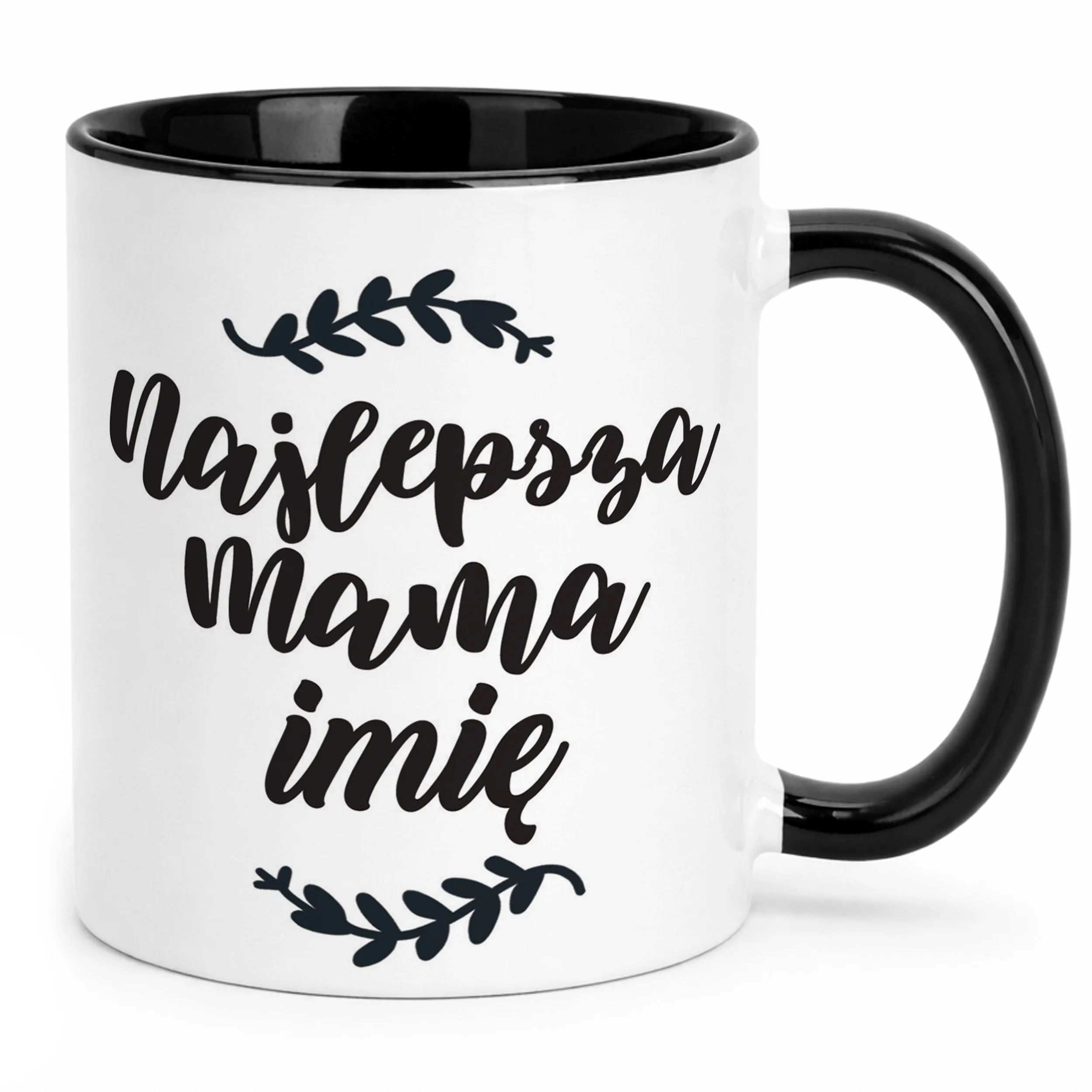 Kubek Czarny Personalizowany Dzień Matki Dla Mamy Prezent Upominek