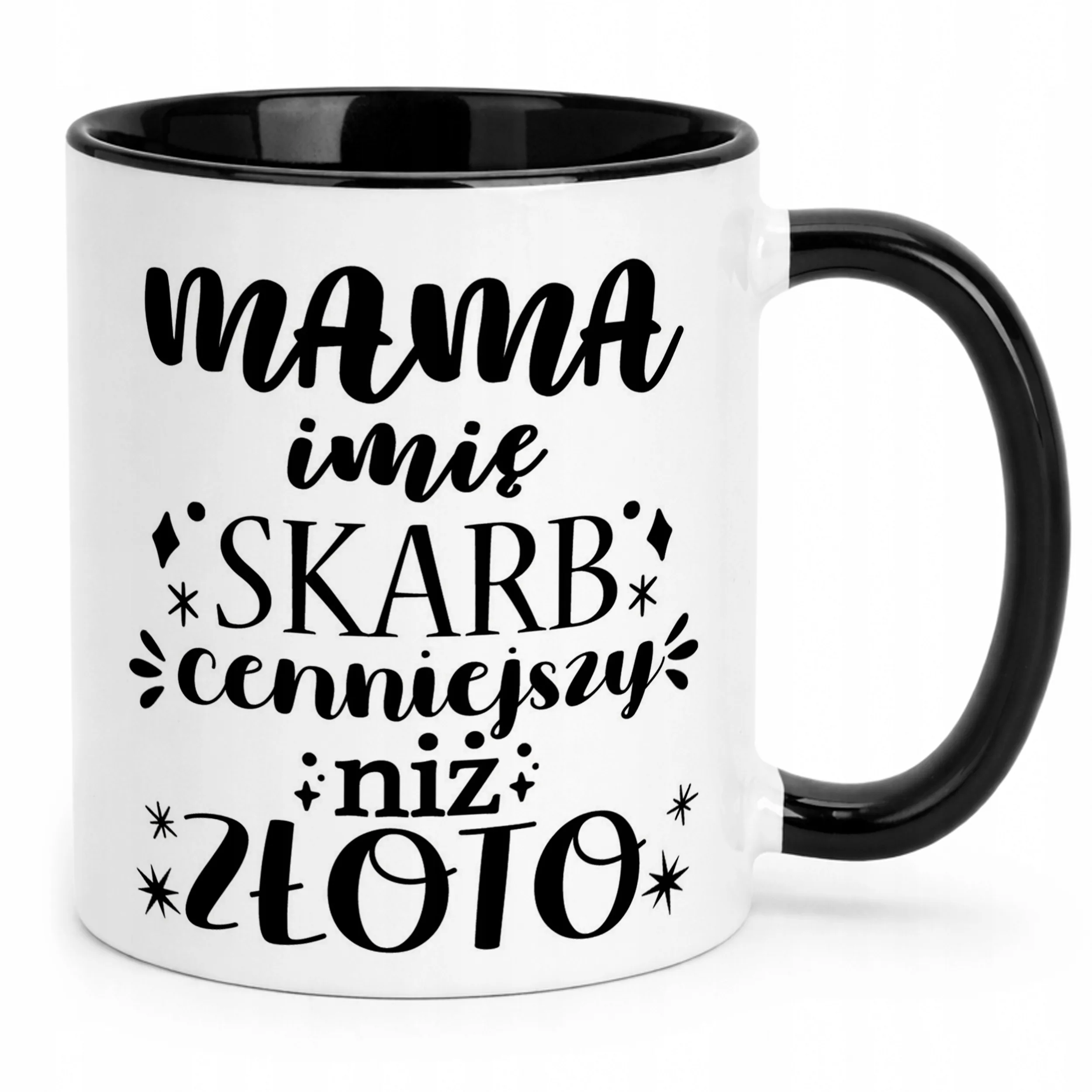 Kubek Czarny Personalizowany Dzień Matki Dla Mamy Prezent Upominek