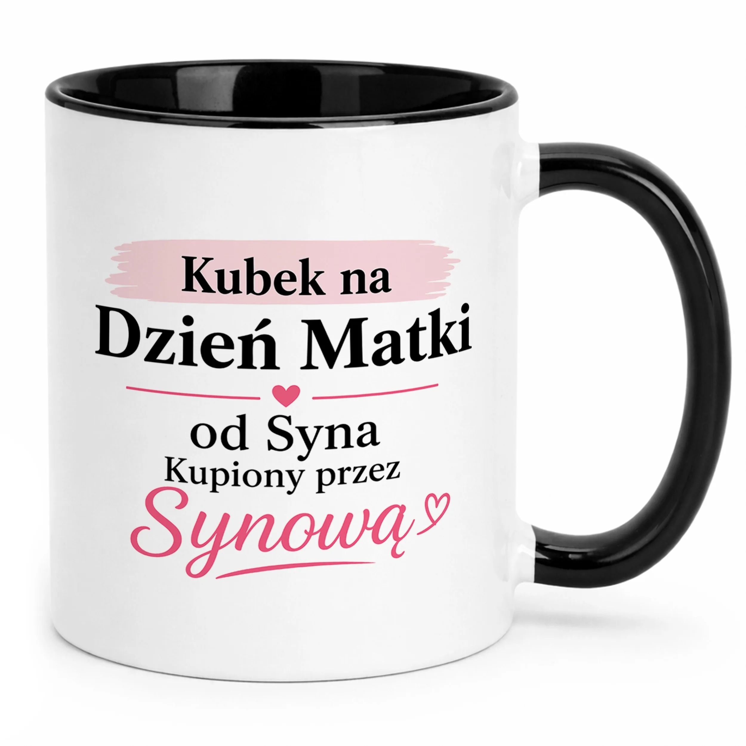 Kubek dla mamy czarny prezent na Dzień Matki piękny upominek dla mamy