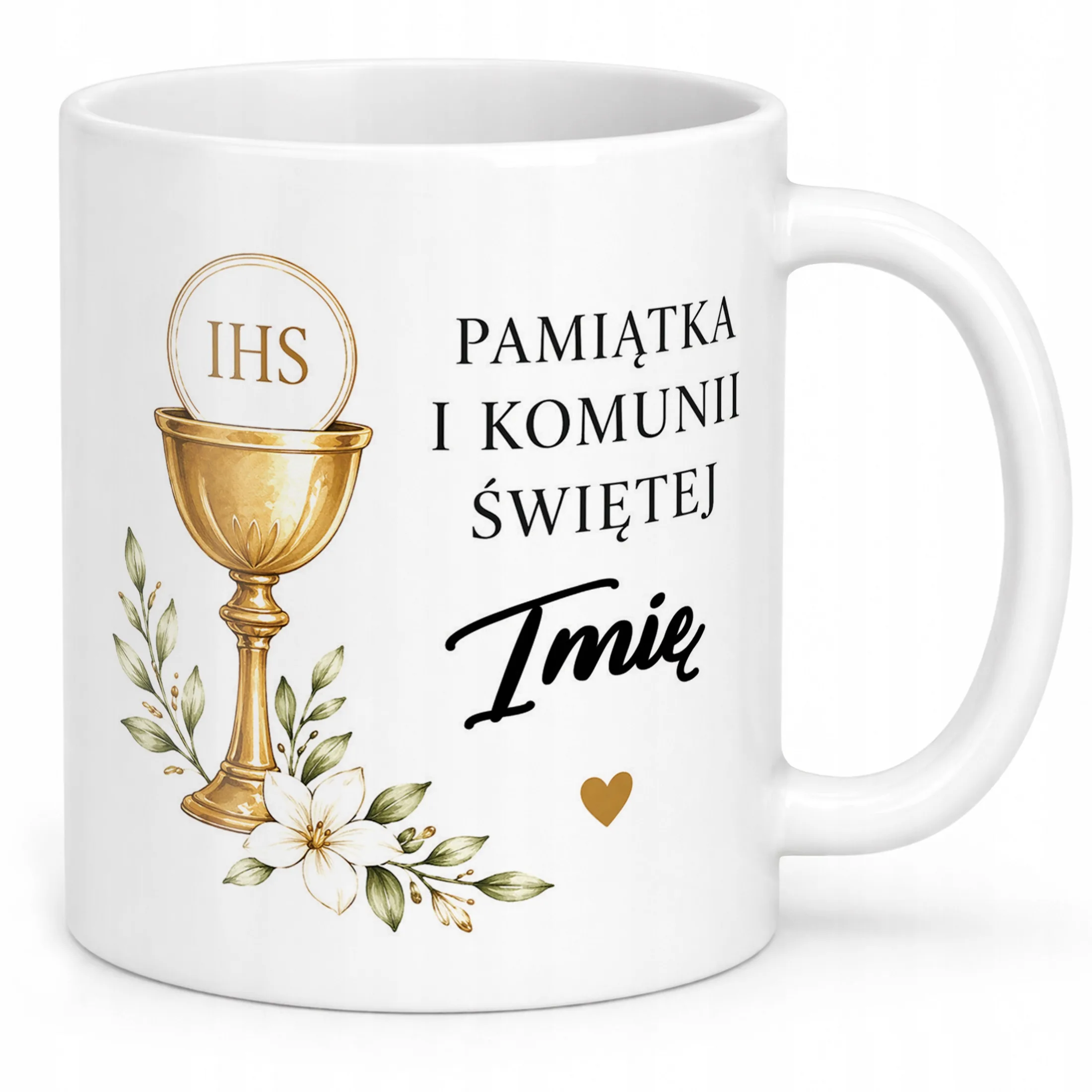 Kubek dla gości Komunia Święta z imieniem dziecka personalizowany